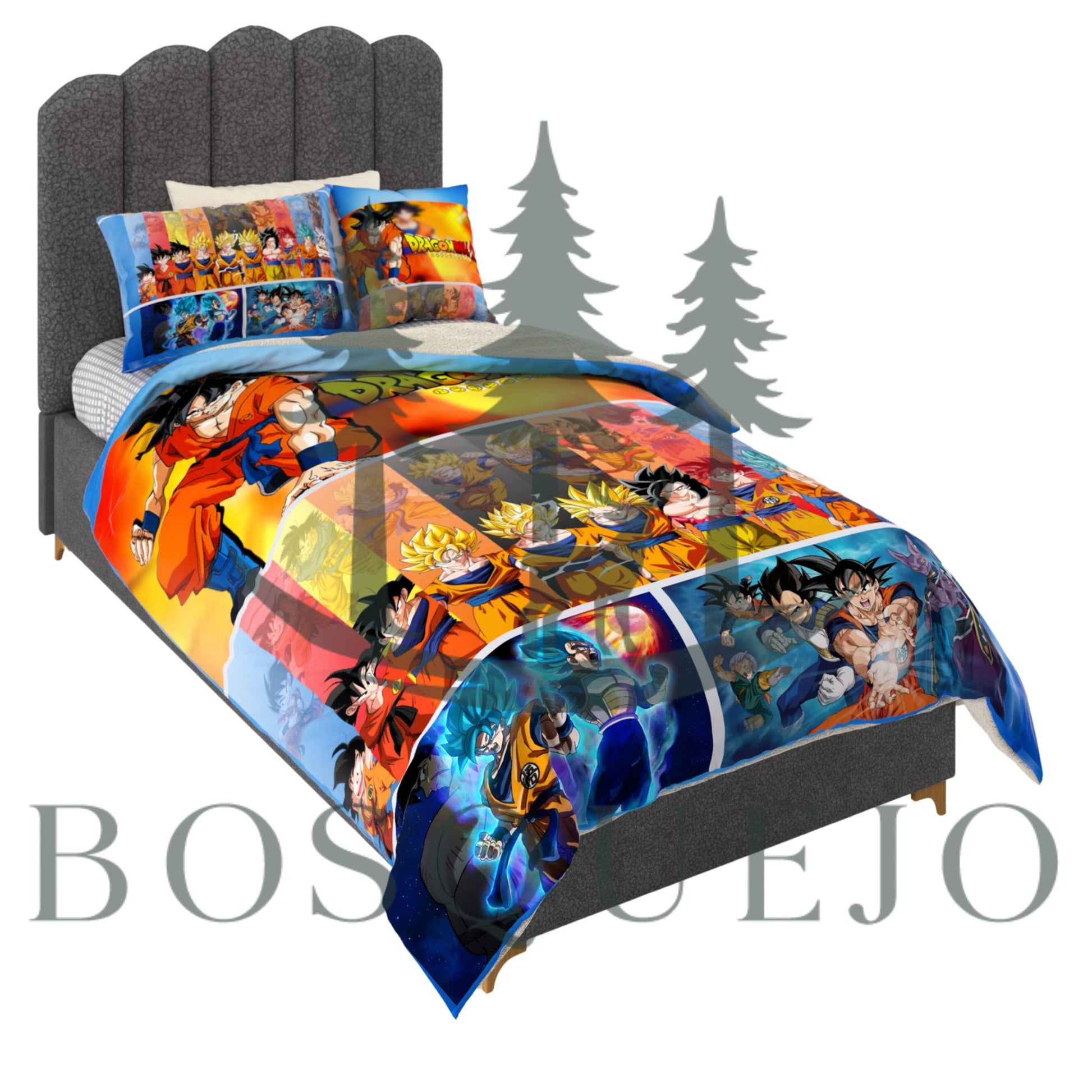 Edredón infantil diseño Dragon Ball para cama sencilla
