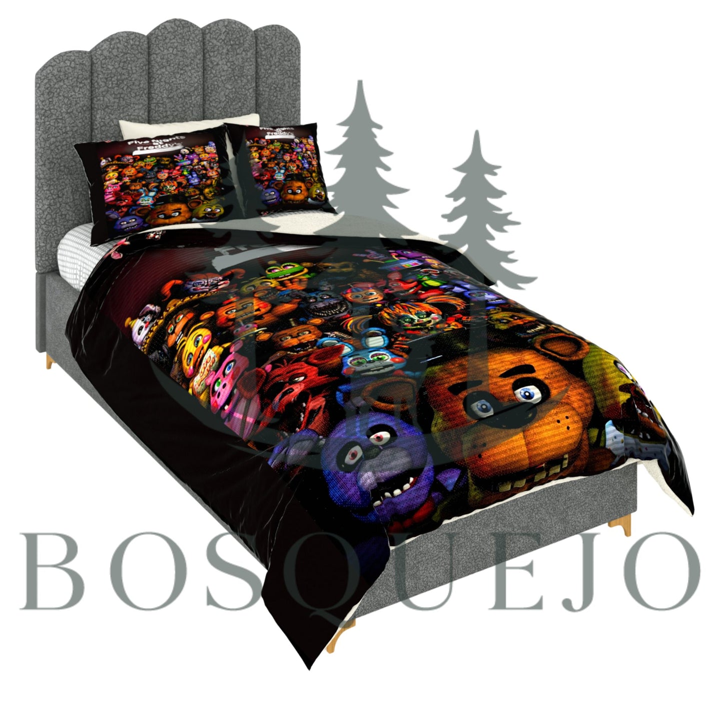 Edredón infantil diseño Five Nights at Freddy's para cama sencilla