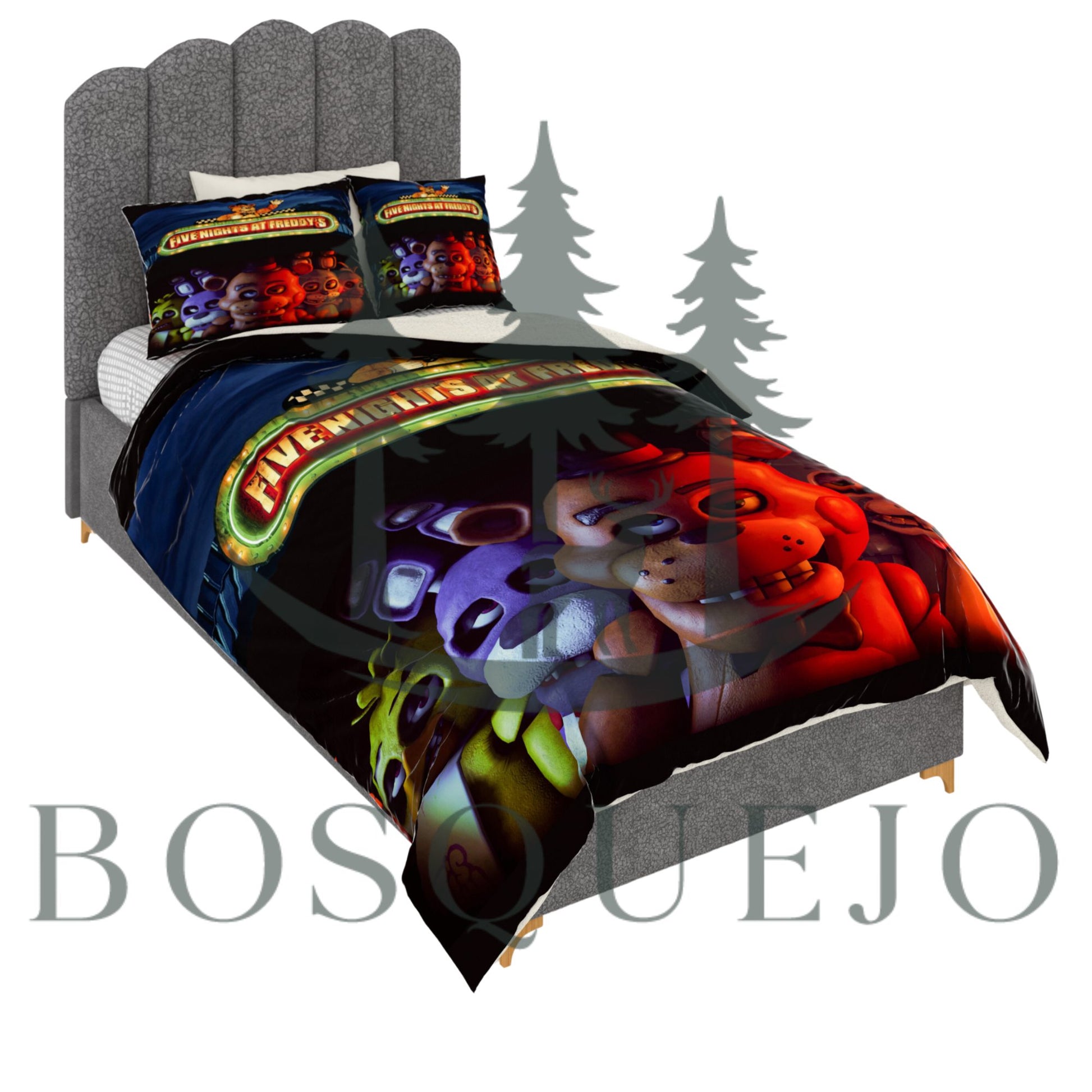 Edredón infantil diseño Freddy Fazbear para cama sencilla