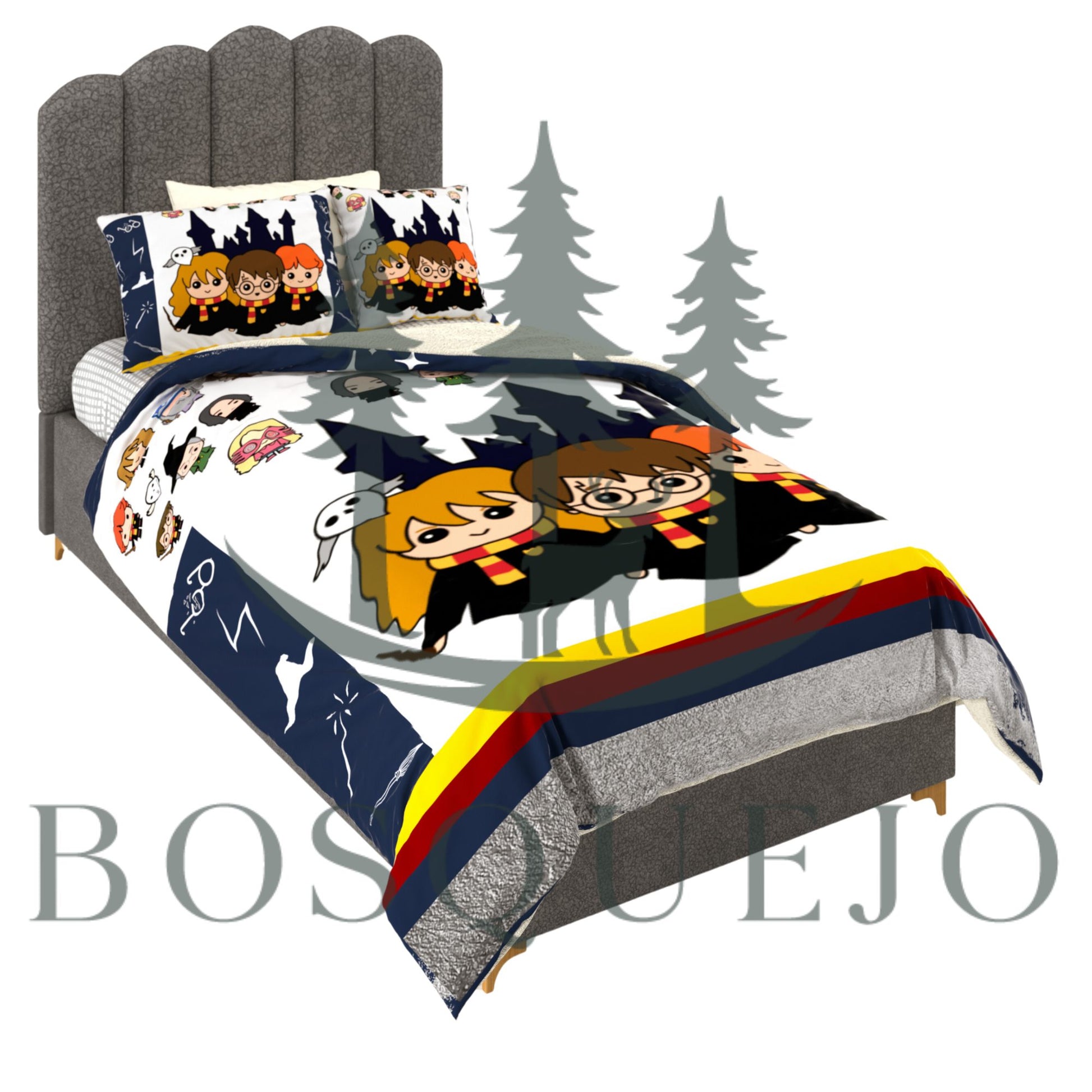Edredón infantil diseño Harry Potter para cama sencilla