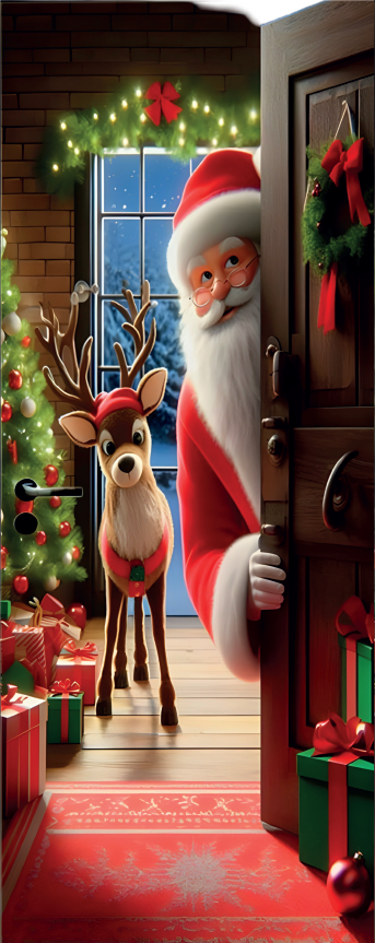 🎄 Puertas Navideñas Decorativas | Bosquejo Textil