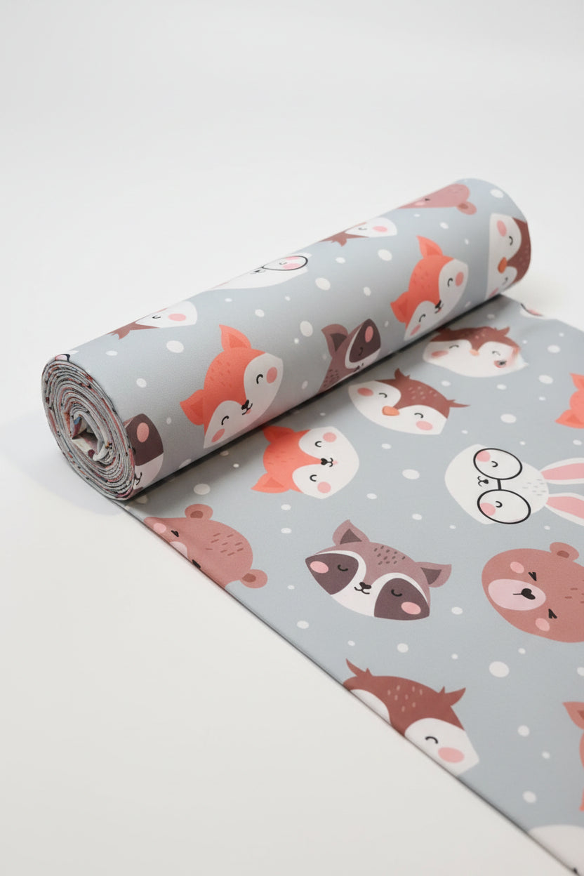 Tela Genero Estampado Animalitos – 1.80m Ancho | Tela Suave ideal para sabanas 🛏️ X METRO
