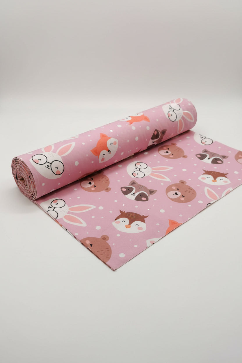 Tela Genero Estampado Animalitos – 1.80m Ancho | Tela Suave ideal para sabanas 🛏️ X METRO